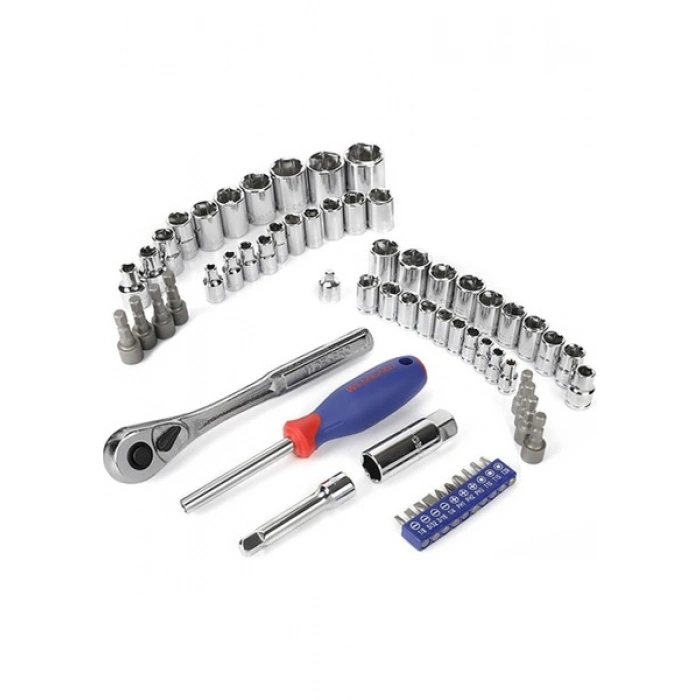 Workpro WP202566 1/4’ 3/8’’ Metrik/inç 63 Parça Cr-V Profesyonel Lokma Takımı