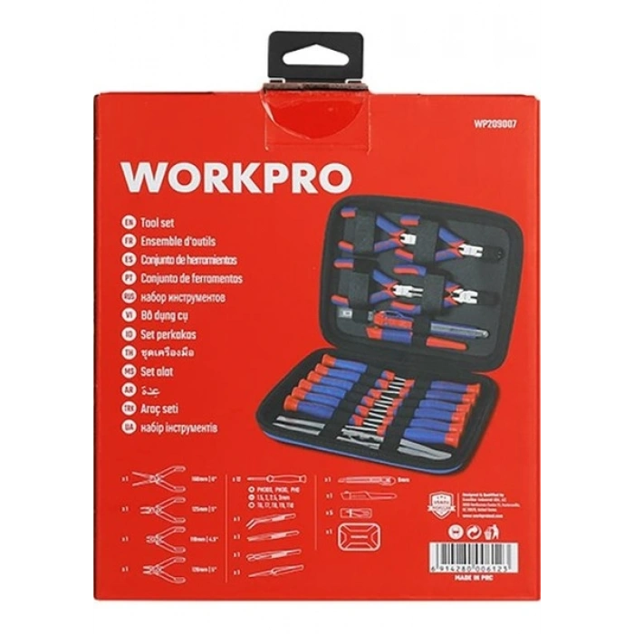 Workpro WP209007 27 Parça Profesyonel Hassas Tamir/bakım Alet Seti