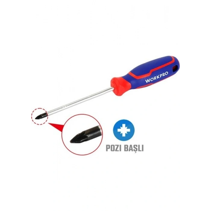 Workpro WP221035 PZ0X75MM Cr-V Manyetik Profesyonel Yıldız Tornavida