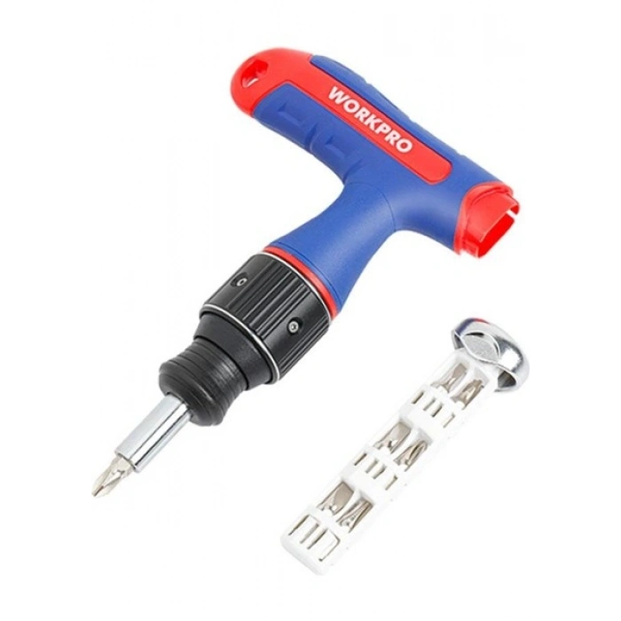 Workpro WP221072 7-In-1 Profesyonel Cr-V T- Saplı Cırcırlı Manyetik Tornavida Seti