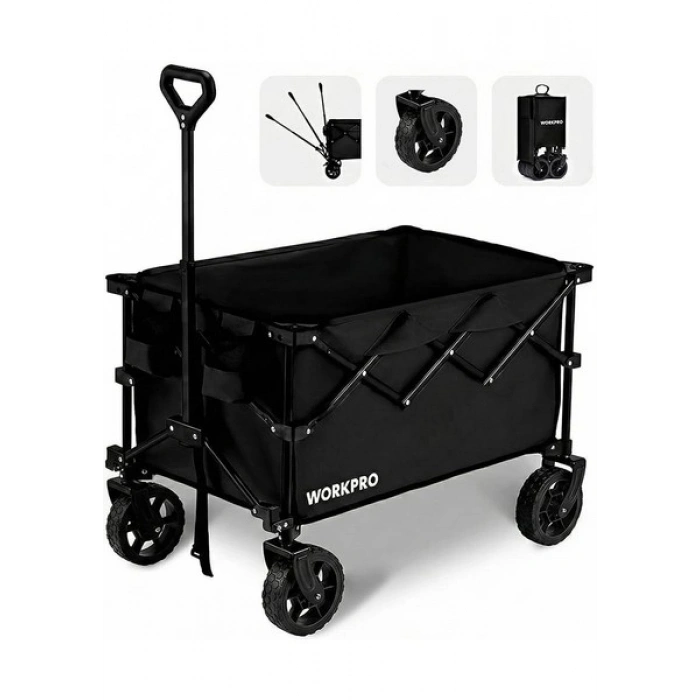 Workpro WP285015 80KG 4 Tekerli Katlanabilir Ağır Hizmet Taşıma Arabası