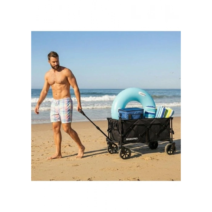 Workpro WP285015 80KG 4 Tekerli Katlanabilir Ağır Hizmet Taşıma Arabası