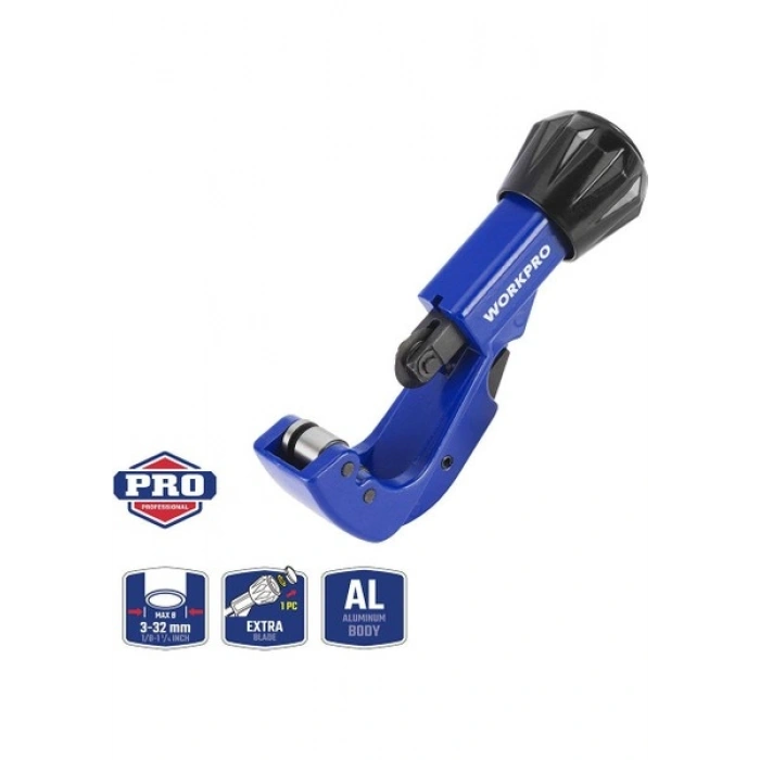 Workpro WP301005 3-32 mm Profesyonel Bakır Boru Kesme Makası + 1 Adet Yedek Bıçak