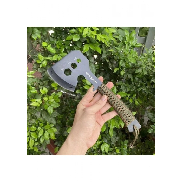 Workpro WP383002 250MM Çok Fonksiyonlu Kamp Baltası + Magnezyum Ateşleyici