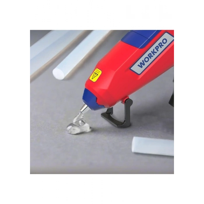 Workpro WP432001 7X100MM Sıcak Silikon Tabancası Için 100 Adet Şeffaf Yedek Silikon/mum