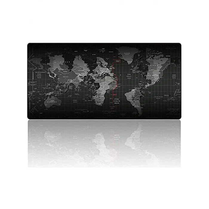 World Map Dünya Haritası Oyuncu Gaming Mouse Pad 90x40 Kaymaz Kauçuk Taban