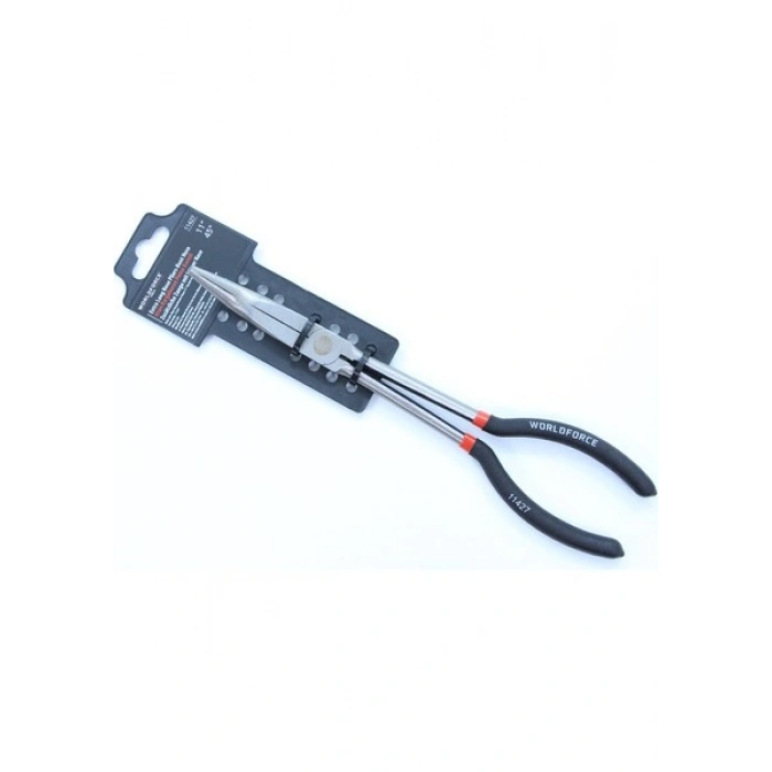 Worldforce 11 280 mm Uzun Kargaburnu Pense Kavisli Uç S2 Çelik Profesyonel Alet