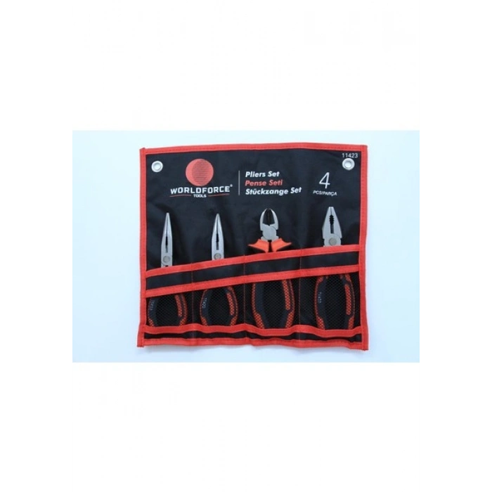 Worldforce 4 Parça 180 mm Oto Servis Pense Seti S2 Çelik Profesyonel Alet