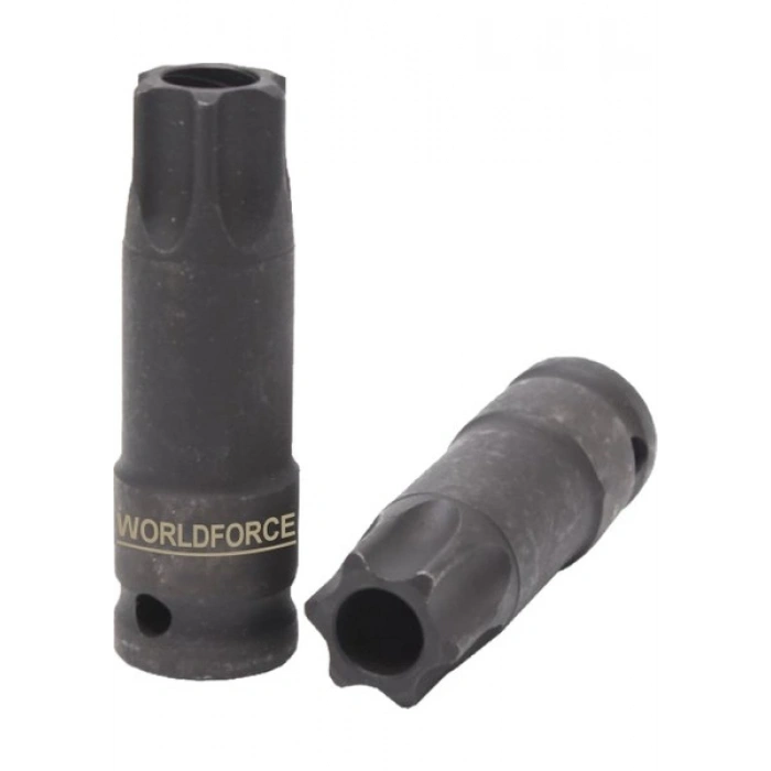 Worldforce Darbeli 1/2 T100 Delikli Torx Lokma Anahtar