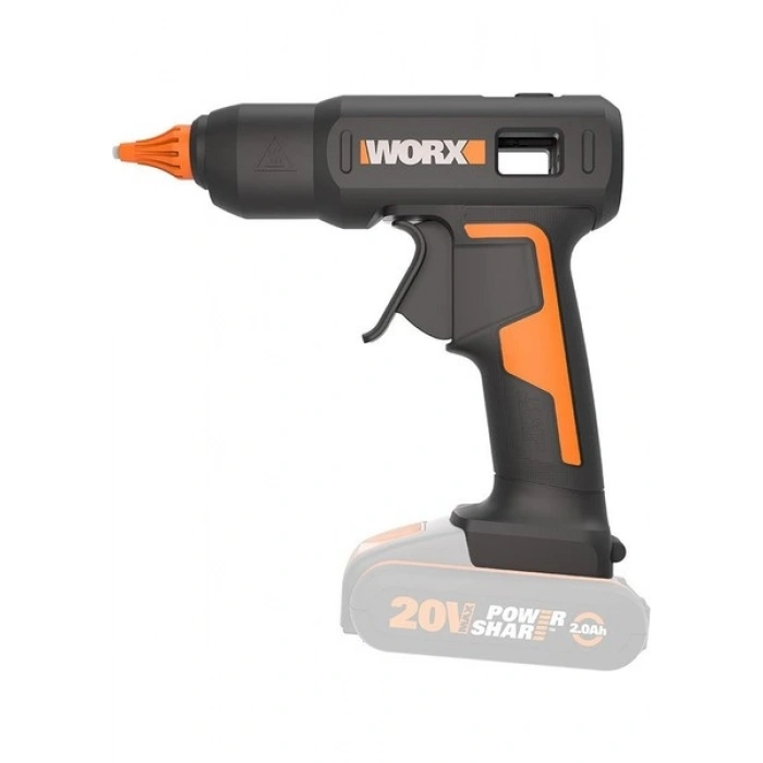 Worx WX045.9 20 Volt 11MM Profesyonel Sıcak Mum Silikon Tabancası + 10 Silikon (Akü Dahil Değildir)