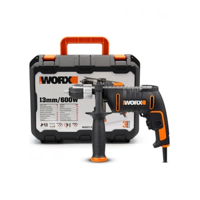 Worx WX317.2 600 Watt 13 mm Darbeli Matkap