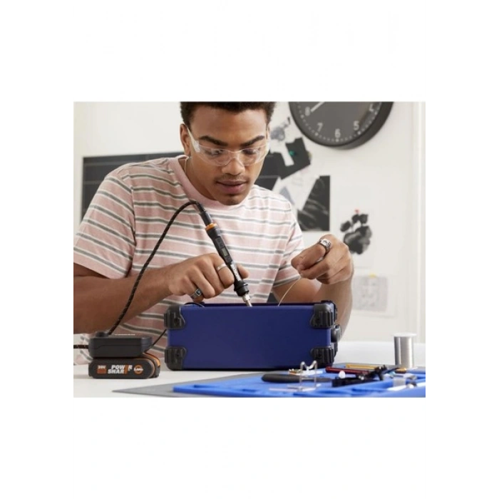 Worx WX744.9 Makerx 20VOLT Profesyonel Dijital Lehim Tabancası + 12 Aksesuar (Akü Dahil Değildir)