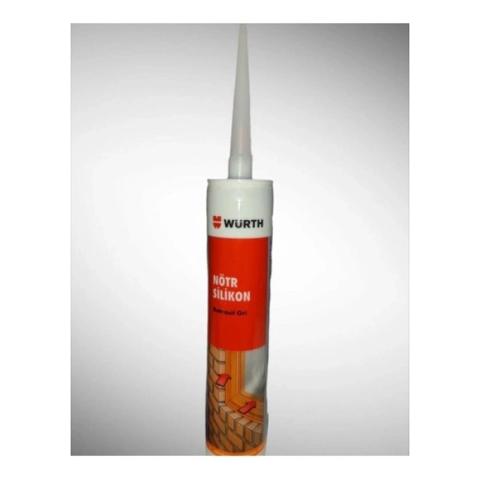 Würth Nötr Silikon Antrasit Gri ve Siyah 2li Set