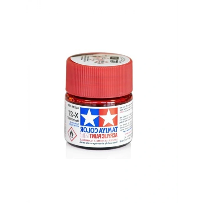 X-27 Clear Red Parlak Akrilik Boya (10 Ml)