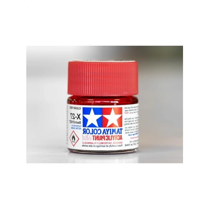 X-27 Clear Red Parlak Akrilik Boya (10 Ml)
