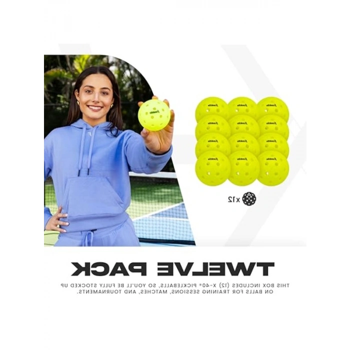 X-40 Pickleball Topu, Dayanıklı ve Resmi Standartlara Uygun