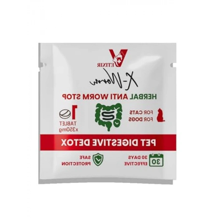X-WORM Bitkisel İç Parazit Tableti, Kedi ve Köpekler İçin