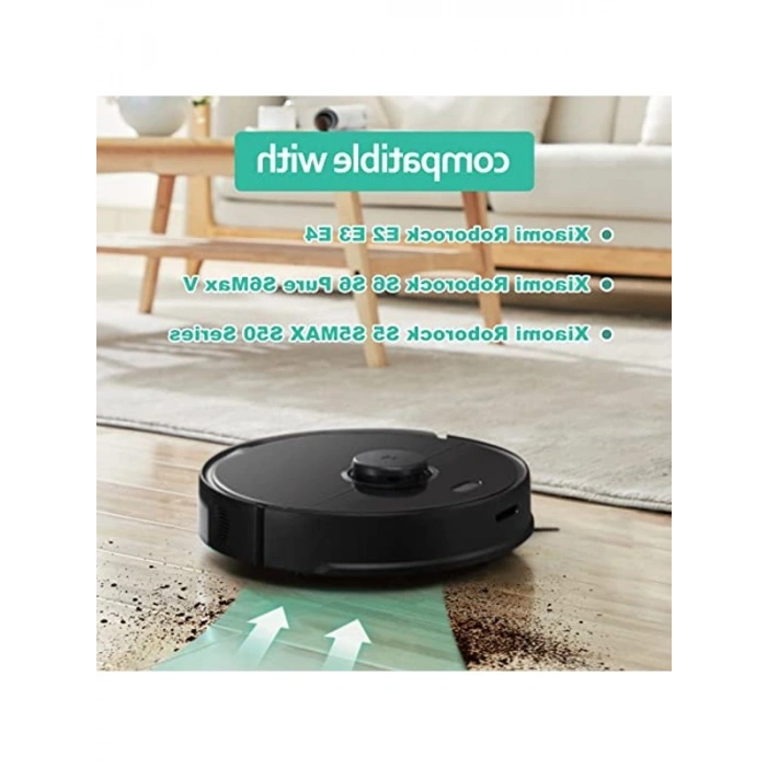 Xiaomi Roborock S5 Max S6 Pure S6 MaxV Rulo Fırçalar için 9lu Paket Yedek HEPA Filtre Paspas Bezi Aksesuarı (Beyaz)