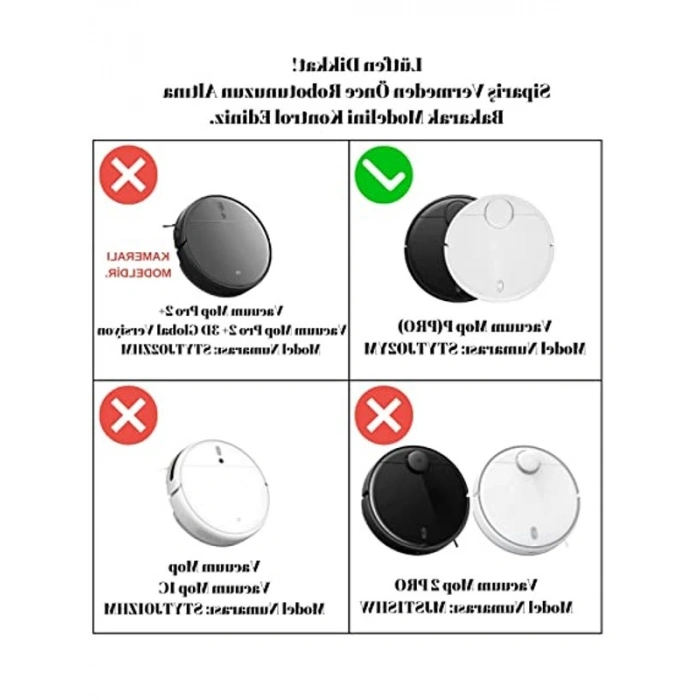 Xiaomi Uyumlu Mop Pro Styj02ym Yedek Fırça ve Hepa Filtre Seti, 5 Parça
