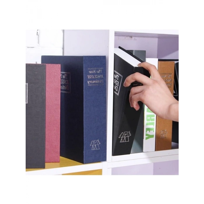 XL Boyutunda Gizli Kasa, Kitap Şeklinde Şifreli Kilitli Tasarım