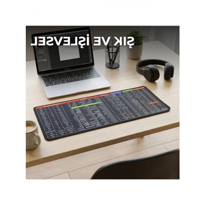 XL Mousepad 70x30 cm Ofis İçin Kaymaz Tabanlı