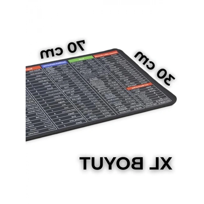 XL Mousepad 70x30 cm Ofis İçin Kaymaz Tabanlı