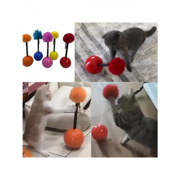 XXL Boy Tüylü Zilli Kedi Oyuncağı - 33 cm