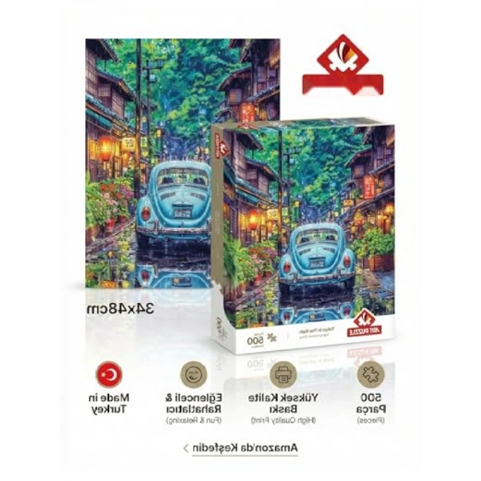 Yağmur Altında Tokyo 500 Parça Puzzle Seti