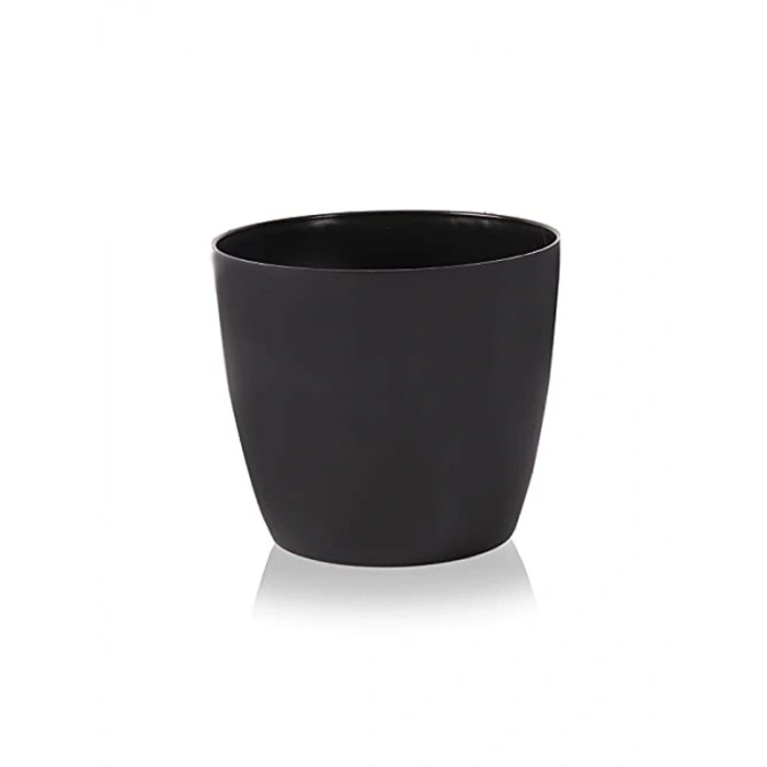 Yakut Saksı, 1.9 Litre, Drenaj Aparatı ile, Siyah