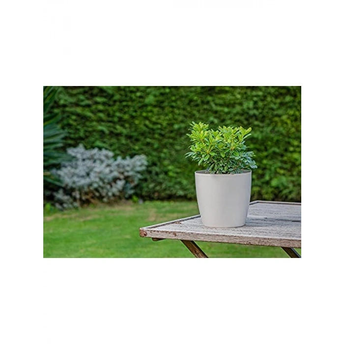 Yakut Saksı, 1.9 Litre, Drenaj Aparatı ile, Siyah