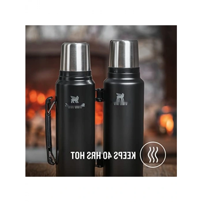 Yalıtımlı Çelik Termos, Mat Siyah, 1.4 Litre