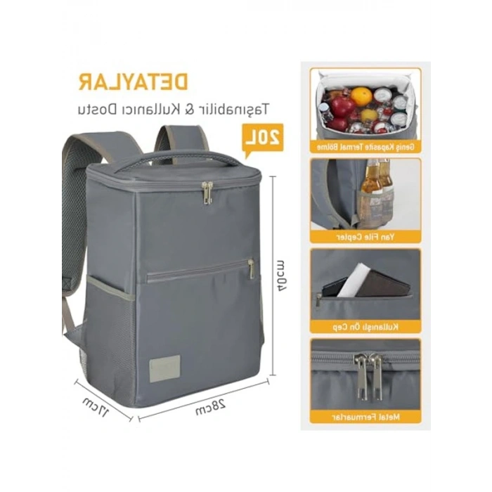 Yalıtımlı Termal Sırt Çantası, Soğutucu Çanta, Piknik İçin