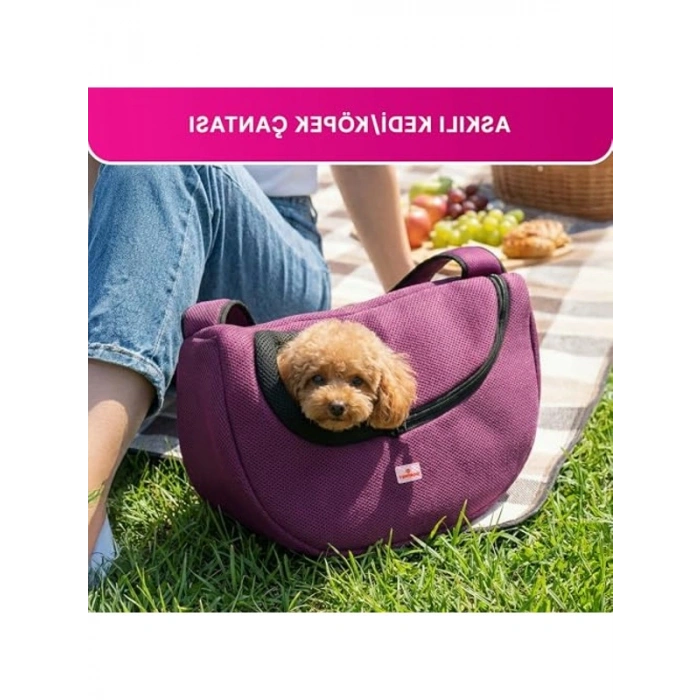 Yan Taşıma Çantası, Omuz Askılı, Evcil Hayvanlar İçin Rahat Taşıma