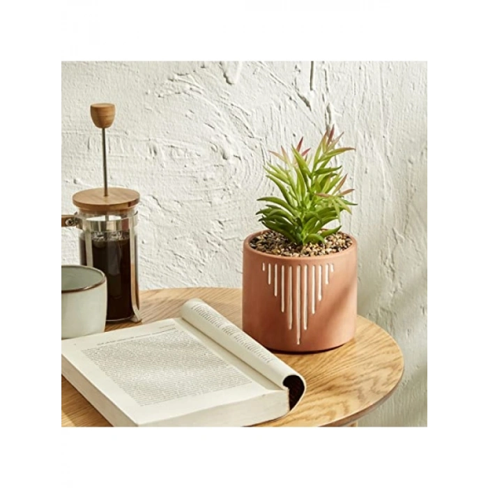 Yapay Bitki Saksısı - 23 cm Yükseklik