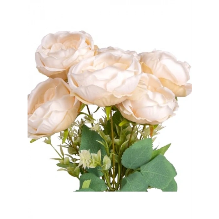 Yapay Şakayık Buket, 7 Dal Krem Renk, 41 cm