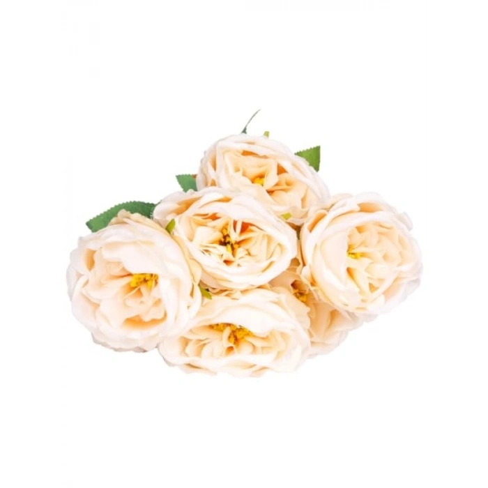 Yapay Şakayık Buket, 7 Dal Krem Renk, 41 cm