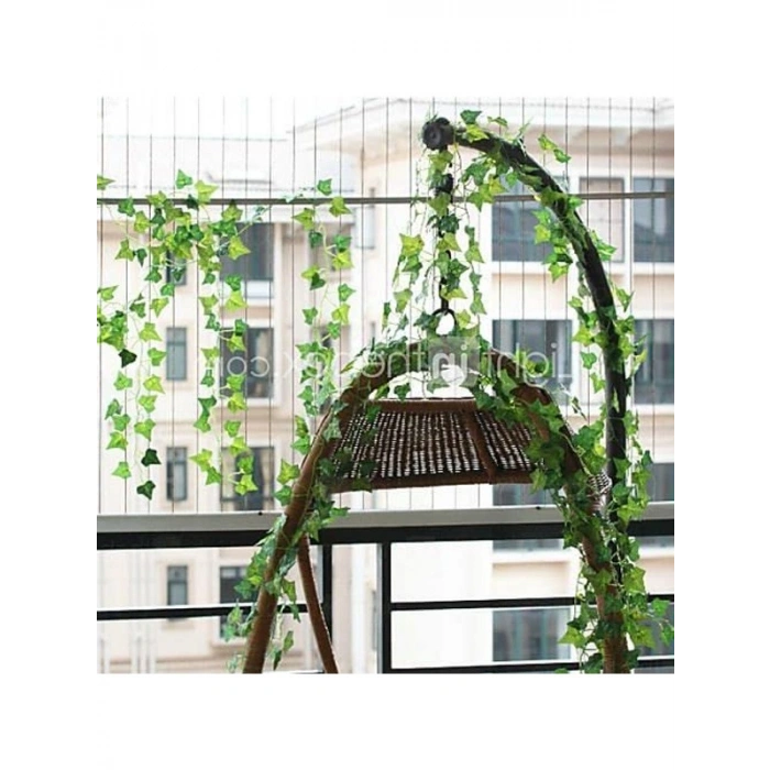 Yapay Sarmaşık Çiçek Dekoru, Üçgen Yapraklı, 230 cm Uzunluk