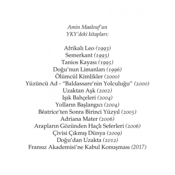 Yapı Kredi Yayınları Amin Maalouf Doğunun Limanları Ciltsiz