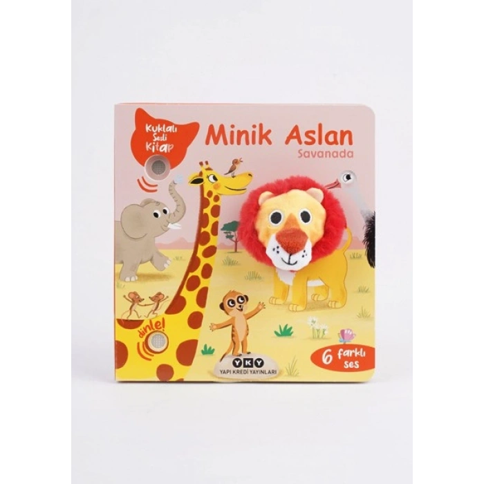 Yapı Kredi Yayınları Minik Aslan Savanada (Kuklalı Sesli Kitap) - Emilie Collet