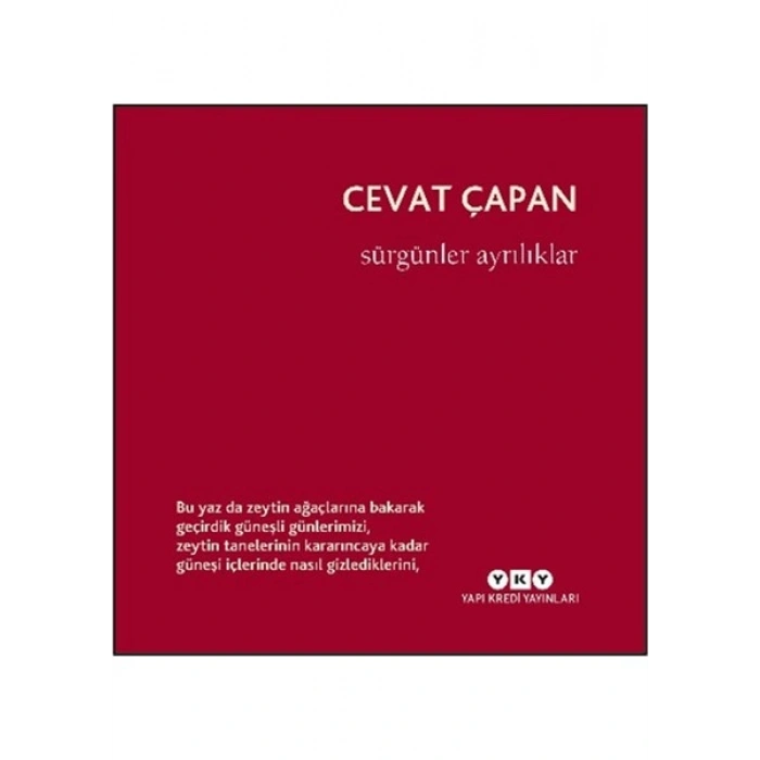 Yapı Kredi Yayınları Sürgünler Ayrılıklar - Cevat Çapan