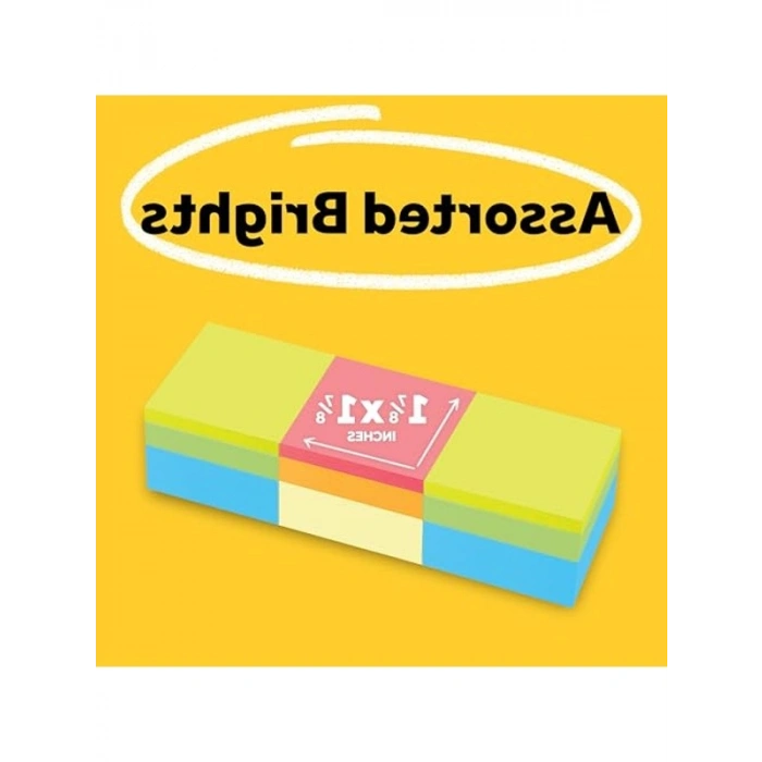 Yapışkan Not Kağıtları, 2x2 inç, 3 Küp, Çeşitli Renklerde