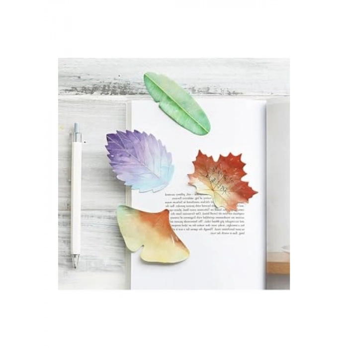 Yapışkan Not Seti - Mor Perilla Yaprağı Temalı