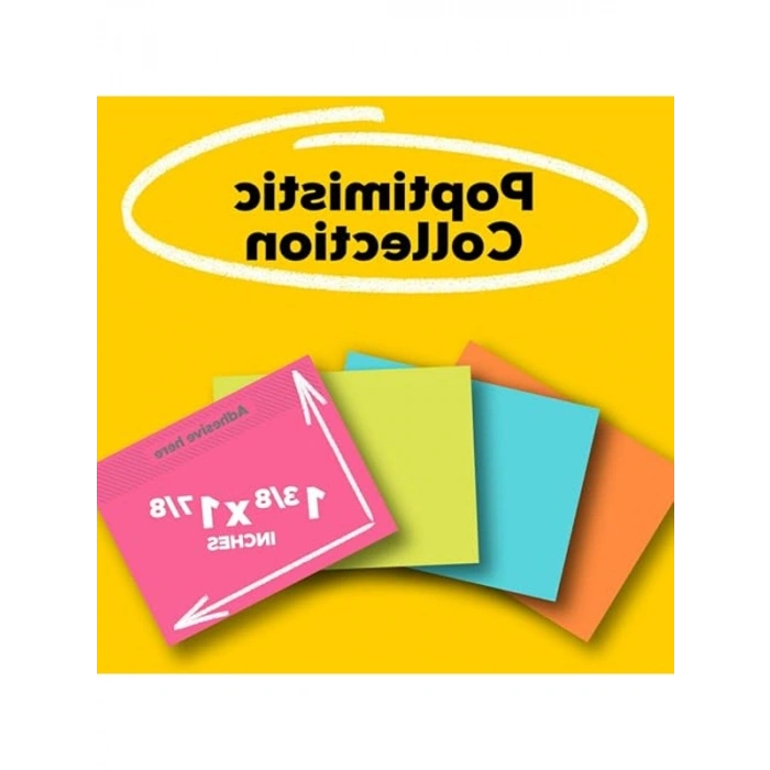 Yapışkan Notlar, 3.8x5 cm, 12 Ped, Parlak Renkler, Kolay Kaldırma
