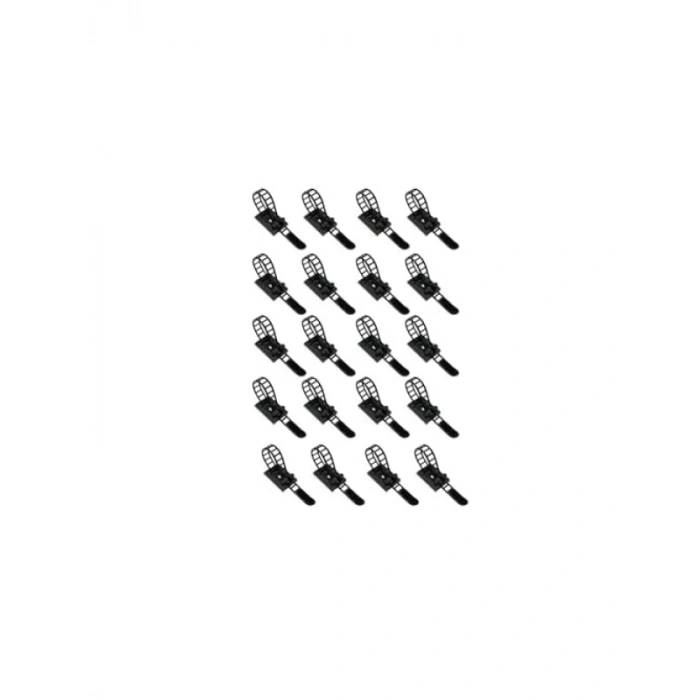 Yapışkanlı Ayarlanabilir Kablo Toplama Klips Seti - 20 Adet