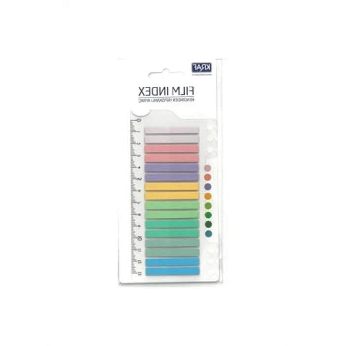 Yapışkanlı Ayraç Seti, 16lı, 6x45 mm, Renkli Tasarım