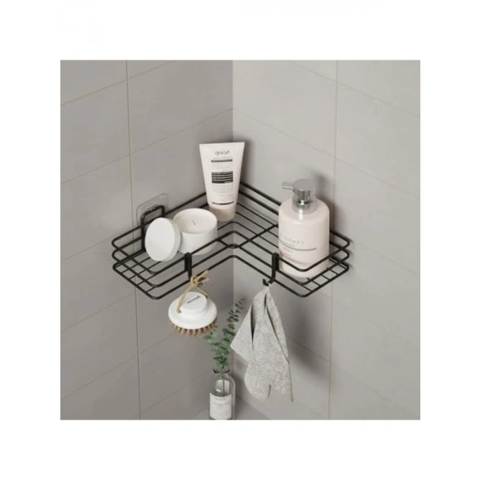 Yapışkanlı Banyo Köşeliği, Metal Raf, Duvar Düzenleyici