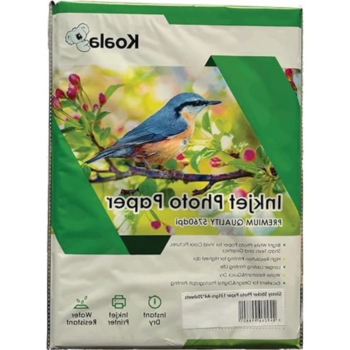 Yapışkanlı Fotoğraf Kağıdı – A4 Boyutunda, 135 gr, 20 Adet