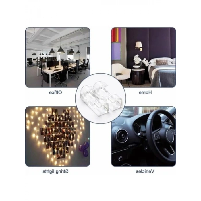 Yapışkanlı Kablo Klipsi Seti (20 Adet)