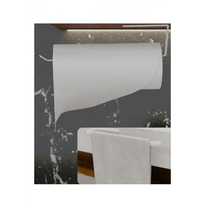 Yapışkanlı Kağıt Havluluk - Banyo için Pratik Askılık ve Peçetelik, 3M Yapışkanlı