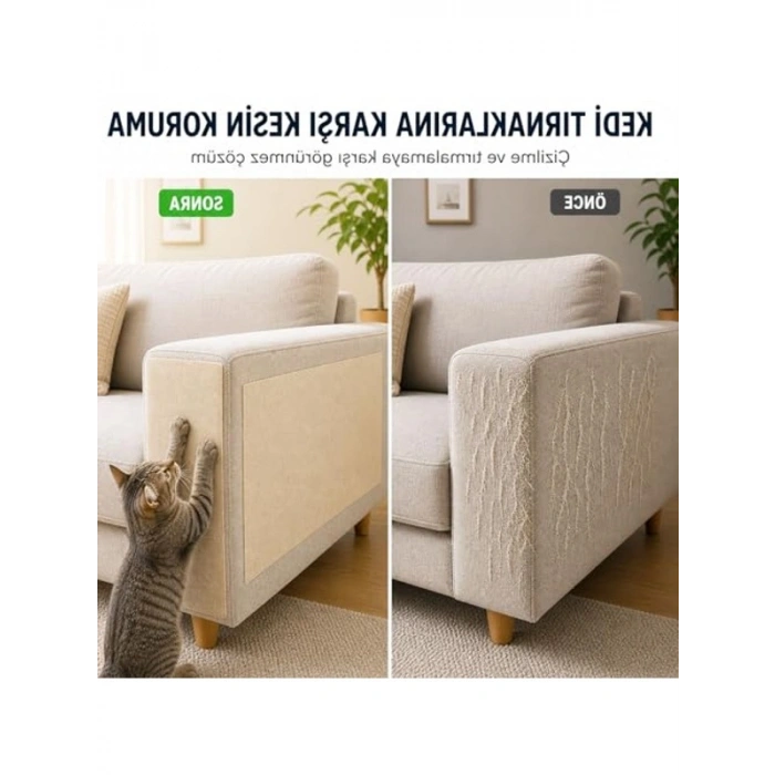 Yapışkanlı Keçe Kedi Koltuk Koruyucu - 40x50 cm, 10 Adet